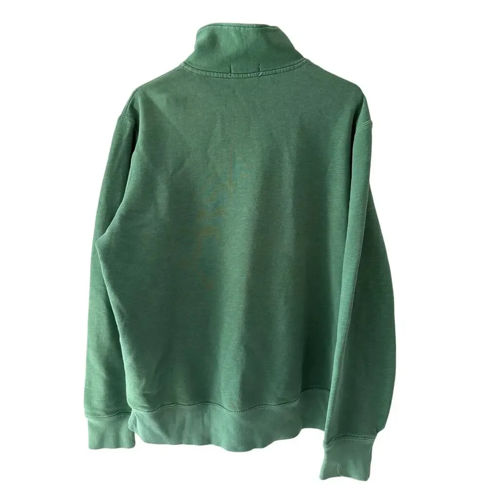 Polo Ralph Lauren Sweatshirt Green Vintage Fleece Jumper Pullover Jacket Mens L